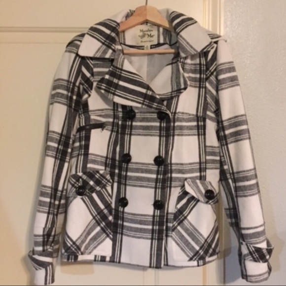 Maralyn & Me Jackets & Blazers - Maralyn & Me Jacket Belted Hooded Plaid M